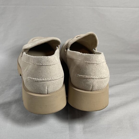 Dolce Vita Women's Ivory Suede Elias Slip On Lug‎ Sole Loafers Shoe Size 9.5 - Picture 4 of 8